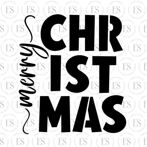 Merry Christmas #3 Stencil
