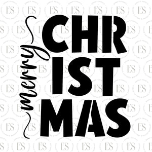 Merry Christmas #3 Stencil