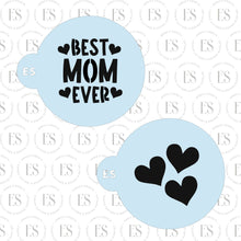 Load image into Gallery viewer, 2 PIECE -Mini Stencils (BEST MOM EVER 2 &amp; HEARTS)