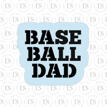 Load image into Gallery viewer, 2 PIECE -Mini Stencils (BASEBALL DAD AND BASEBALL)