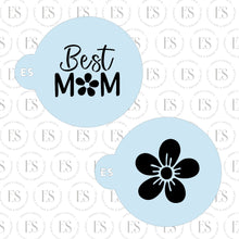 Load image into Gallery viewer, 2 PIECE -Mini Stencils (BEST MOM &amp; PETAL FLOWER)