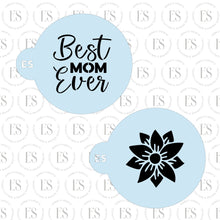 Load image into Gallery viewer, 2 PIECE -Mini Stencils (BEST MOM EVER &amp; PRETTY FLOWER)