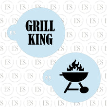 Load image into Gallery viewer, 2 PIECE -Mini Stencils (GRILL KING AND BBQ)