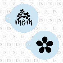 Load image into Gallery viewer, 2 PIECE -Mini Stencils (MOM WITH FLOWERS &amp; FLOWER)