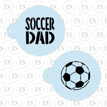 Load image into Gallery viewer, 2 PIECE -Mini Stencils (SOCCER DAD AND SOCCER BALL)