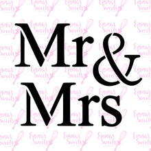 Load image into Gallery viewer, Mr &amp; Mrs #1 Script Stencil (READ DESCRIPTION)