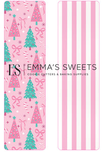 Pink Christmas- Tall Greaseproof Backers (COMING SOON!)