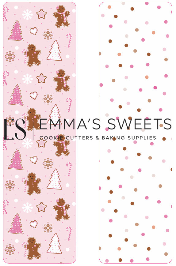 Pink Gingerbread - Tall Greaseproof Backers