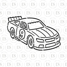 Load image into Gallery viewer, Race Car Birthday Year Stencil