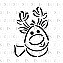 Load image into Gallery viewer, PYO Reindeer Face Stencil (READ DESCRIPTION)