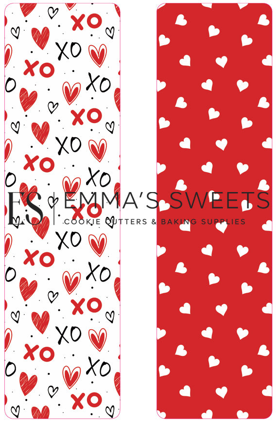 Red and Black Hearts - Tall Greaseproof Backers (NEW!)