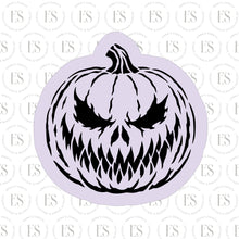 Load image into Gallery viewer, Scary Pumpkin Cookie Cutter (for stencil)