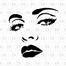 Load image into Gallery viewer, Glamour Face Stencil