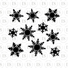 Load image into Gallery viewer, Snowflakes Stencil