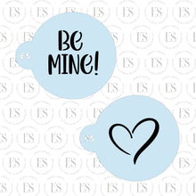 Load image into Gallery viewer, 2 PIECE -Mini Stencils (BE MINE! &amp; HEART)