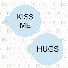 Load image into Gallery viewer, 2 PIECE -Conversation Heart Stencils (use with 3 1/2"w x 3 1/4"h conversation heart cutter)