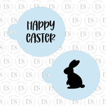 Load image into Gallery viewer, 2 PIECE -Mini Stencils (HAPPY EASTER &amp; BUNNY)