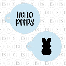 Load image into Gallery viewer, 2 PIECE -Mini Stencils (HELLO PEEPS &amp; PEEP)