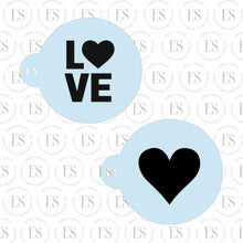 Load image into Gallery viewer, 2 PIECE -Mini Stencils (LOVE SQUARE &amp; HEART)