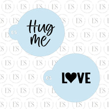 Load image into Gallery viewer, 2 PIECE -Mini Stencils (HUG ME &amp; LOVE)