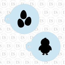 Load image into Gallery viewer, 2 PIECE -Mini Stencils (3 EGGS AND CHICKY)