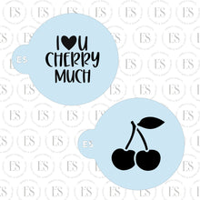 Load image into Gallery viewer, 3 PIECE -Mini Stencils (I LOVE U CHERRY MUCH &amp; CHERRIES )
