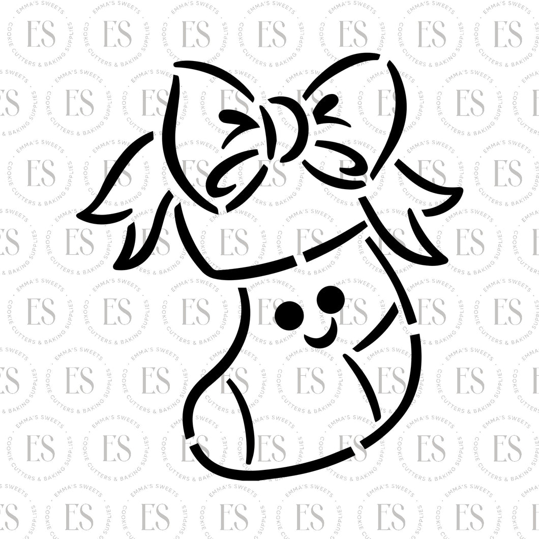 PYO Christmas Stocking Stencil