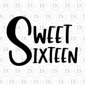 Sweet Sixteen Stencil