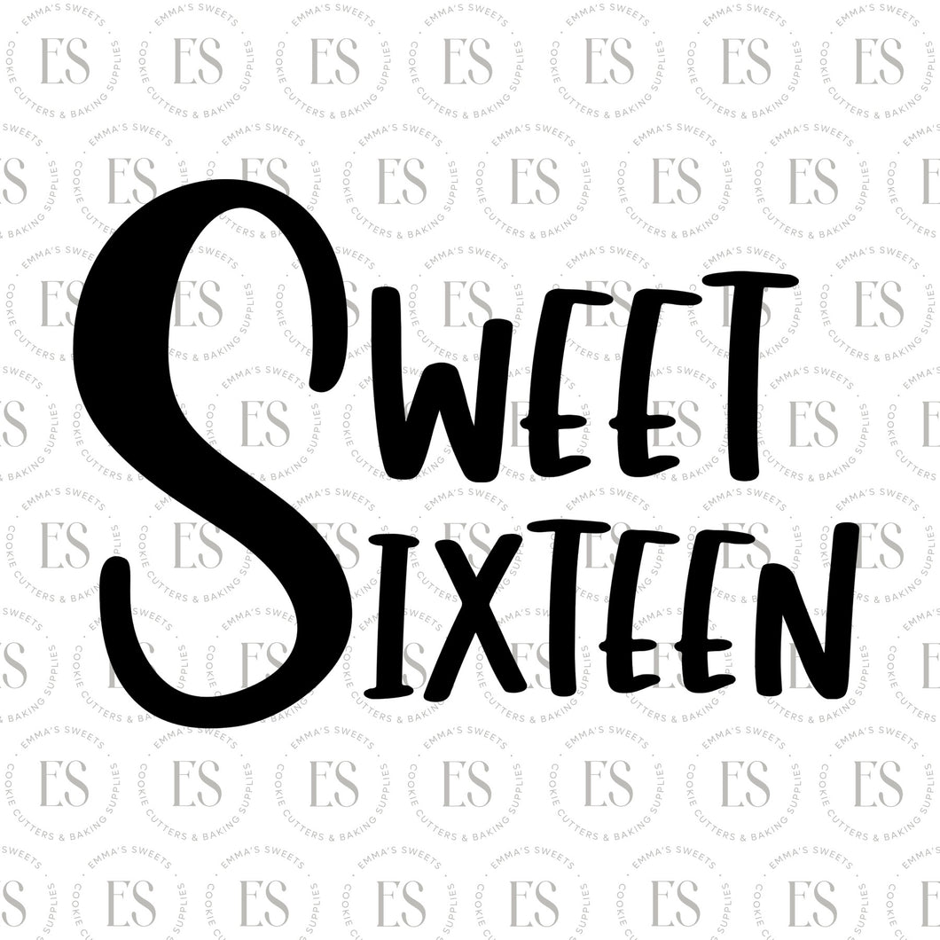 Sweet Sixteen Stencil