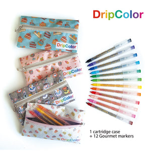 12 Gourmet Markers with Pouch by Dripcolor
