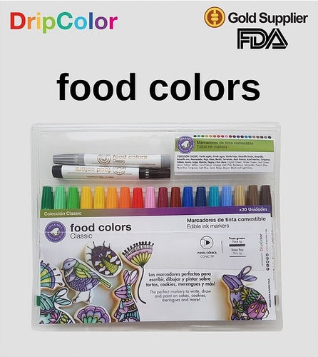 Dripcolor Classic Complete Edible Marker Set 20 pc