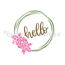 Load image into Gallery viewer, Hello Flowers Wreath 3 Piece Stencil