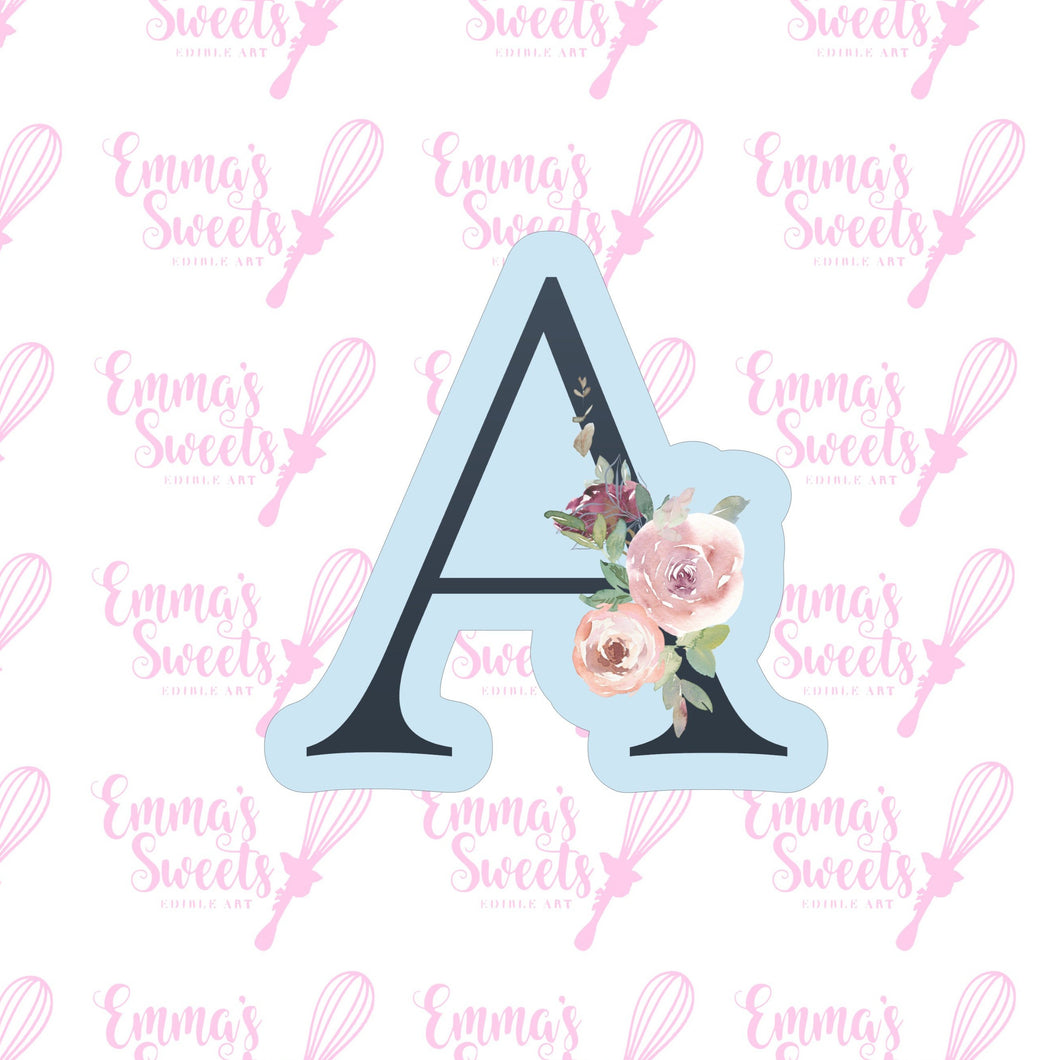 Alphabet With Florals- Uppercase Letters 3 1/2