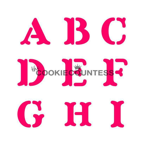 Alphabet Block Stencil