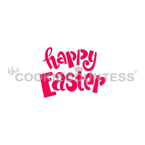Happy Easter Fun Font Stencil - Drawn by Krista