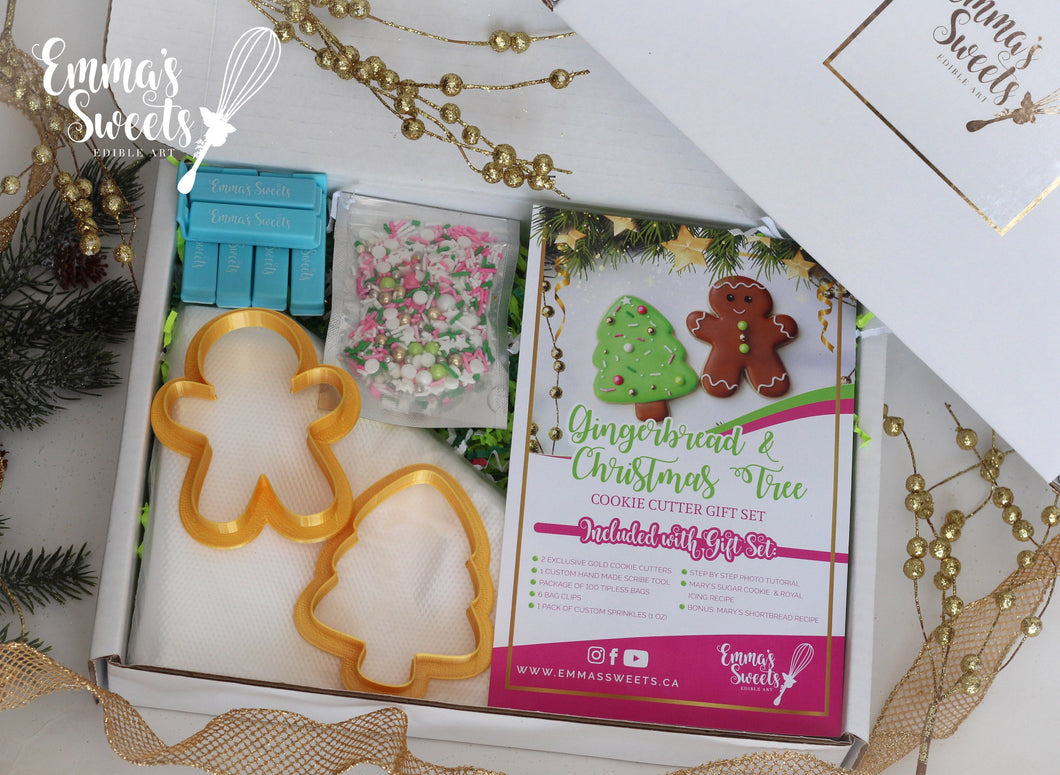 Gingerbread and Christmas Tree Cookie Cutter Gift Set