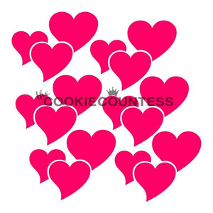 Layered Hearts Stencil