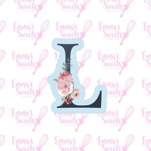 Alphabet With Florals- Uppercase Letters 3 1/2"