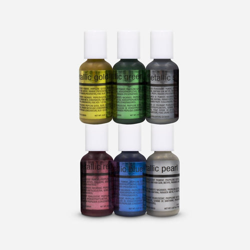 Chefmaster Airbrush Metallic 6 Colors Kit 20 ml (ON SALE!)