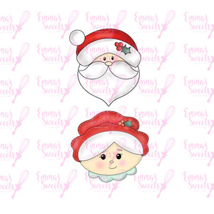Santa and Mrs Claus Photo Template - Digital Download (FREE)