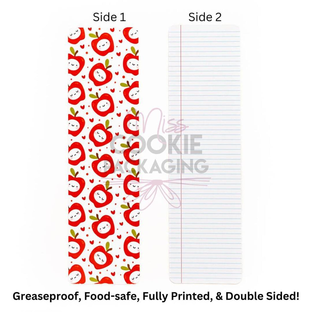 Greaseproof Backer – Happy Apples Lined Paper