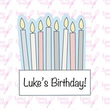 Load image into Gallery viewer, Birthday Candles With Name Plate