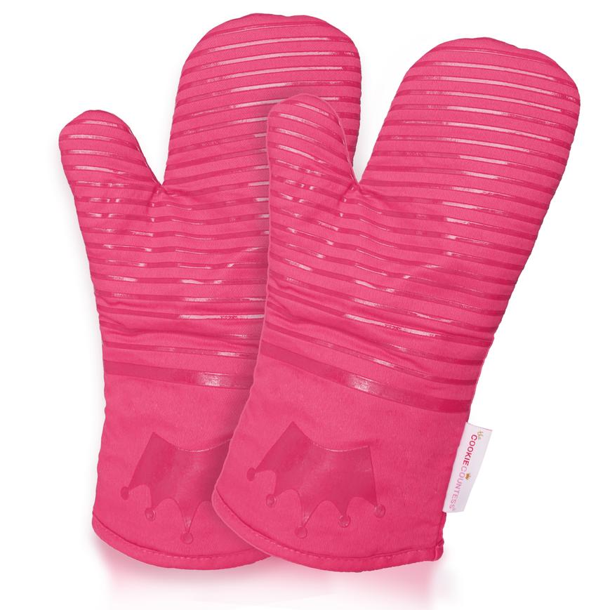 Perfect Oven Mitts Heat Resistant Silicone Grip with Soft Cotton