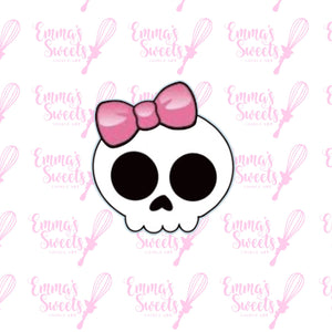 Cute Skull With Bow 1