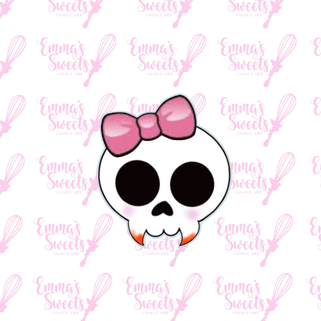 Cute Skull With Bow 2