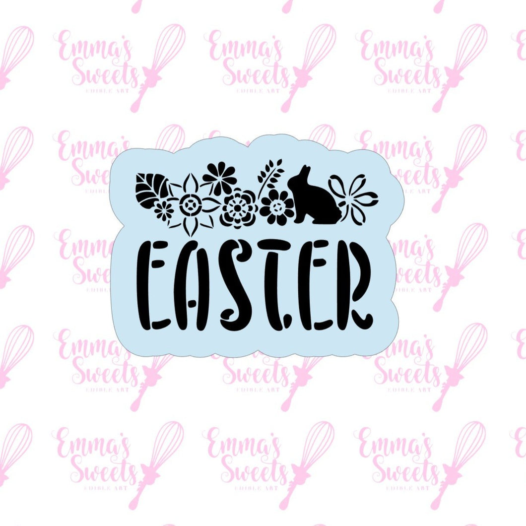 Easter Script With Floral Cookie Cutter