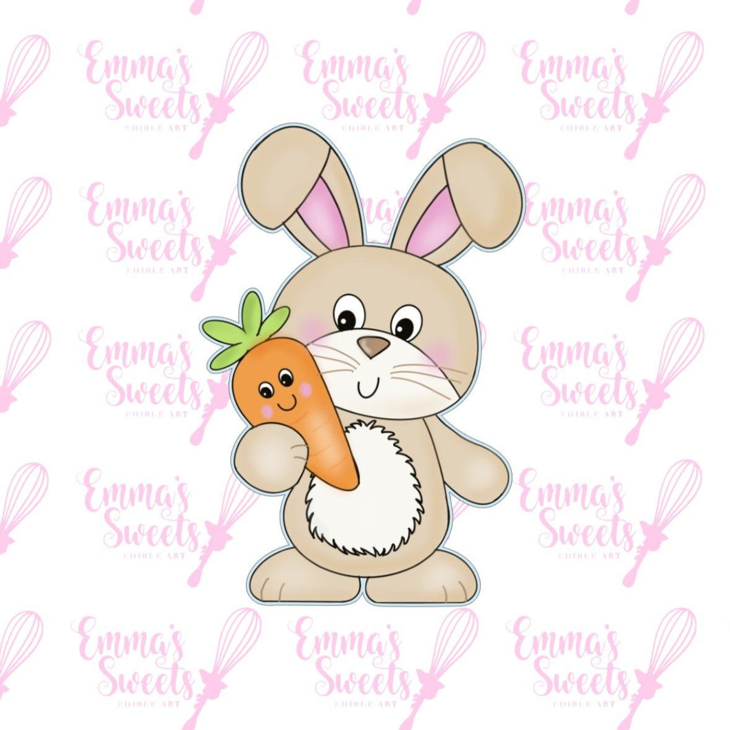 Happy Bunny With Carrot