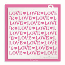 Load image into Gallery viewer, Love Pattern with Hearts Stencil