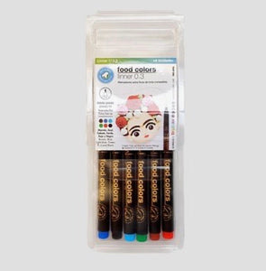 DripColor Fine Line Food Markers 6 pack