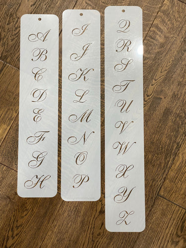 GARAGE SALE- alphabet stencil